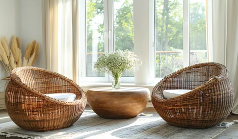 Chaises en rotin : comment les intégrer harmonieusement dans votre intérieur et en assurer l'entretien optimal